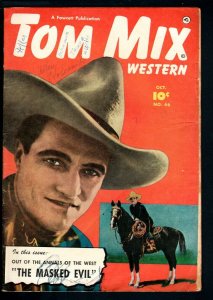 TOM MIX COMICS #46-1951-B WESTERN MOVIE-PHOTO COVER-FAWCETT-RARE--VG VG