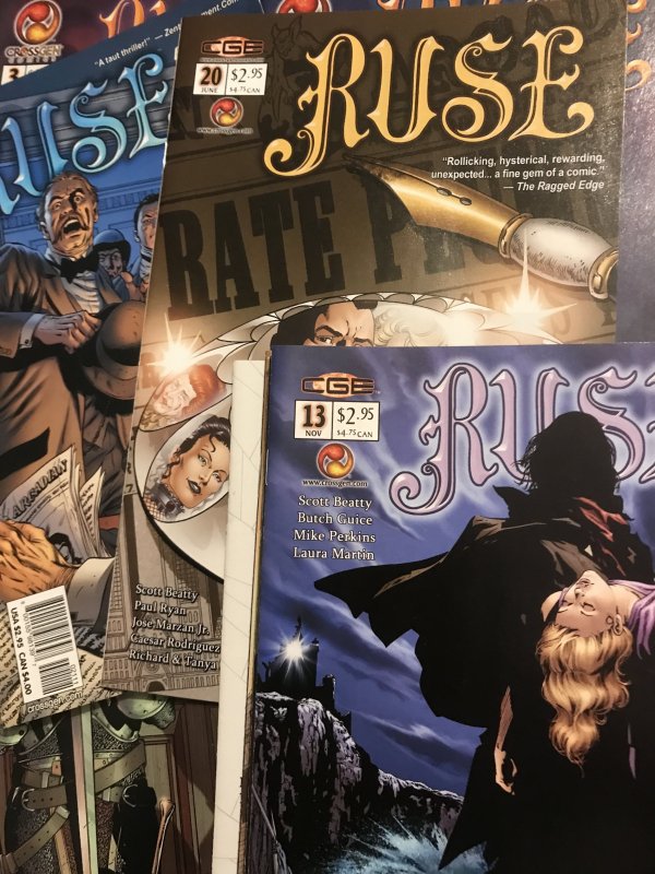 RUSE #2, 3, 7 - 26 run : CrossGen NM-; 22 issues, detective mini series, M. Waid