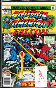 Captain America #213 (1977) Captain America and the Falcon [Key Issue]