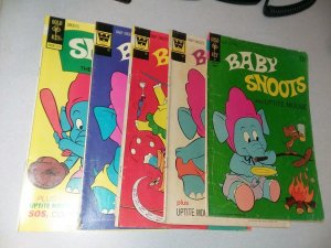 Baby Snoots 5 Issue Bronze Age gold key Cartoon Comics Lot Run Set Collection