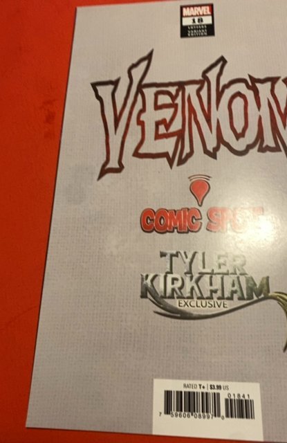 Venom 18 Tyler Kirkham Comic Spot Exclusive Signed by Kirkham