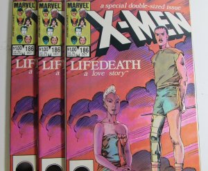 Uncanny X-Men 186 x 3 Copies NM 1984 Xmen  Marvel Comics 
