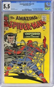 Amazing Spider-Man #25 (Marvel, 1965) CGC Graded 5.5 
