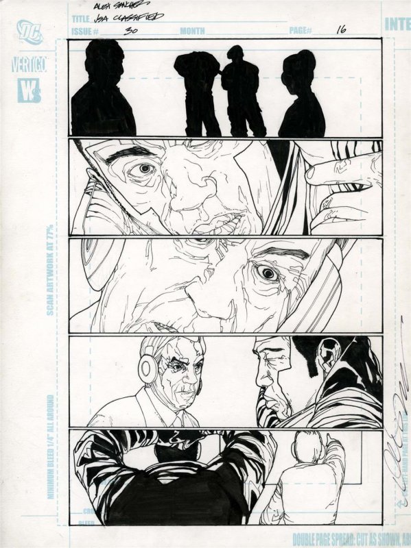 JSA: Classified #30 pg 16 Alex Sanchez Original Art  Mr.Terrific Justice Society