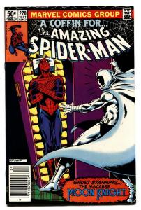 AMAZING SPIDER-MAN #220 comic book MOON KNIGHT Bob Layton cover Marvel