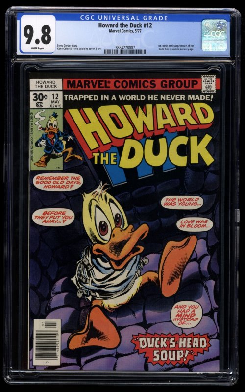 Howard the Duck #12 CGC NM/M 9.8 White Pages KISS Appearance!