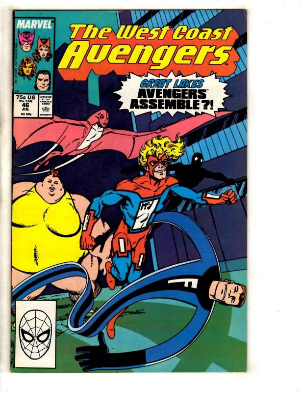 Lot Of 8 West Coast Avengers Marvel Comic Books # 1 6 42 43 44 45 46 + Ann 1 RJ5