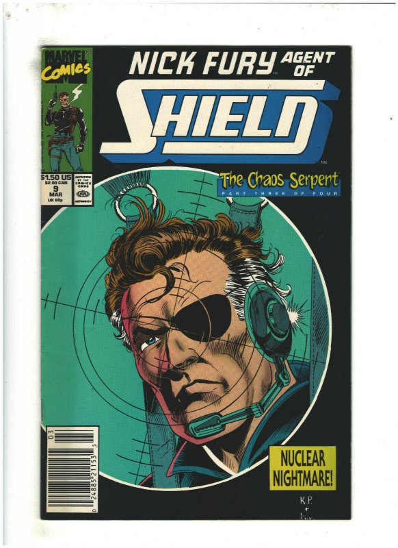 Nick Fury, Agent of Shield #9 VF+ 8.5 Newsstand Marvel Comics 1990 