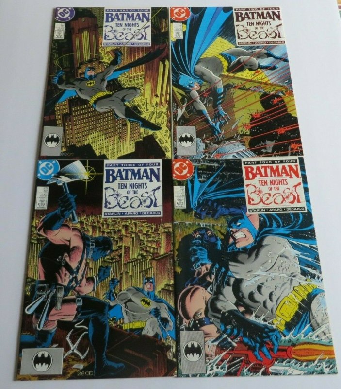 Batman Ten Nights Of The Beast #417-420 Complete Set VF+ DC Starlin Aparo 1988