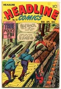 Headline #58 1953- Hex Murder Mystery- Golden Age Crime G