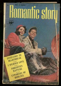 ROMANTIC STORY #2 1950-PHOTO COVER-FAWCETT COMICS VG