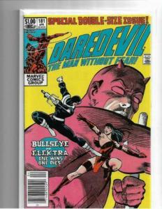 DAREDEVIL #181 - NM - DEATH OF ELEKTRA - BULLSEYE - MILLER KEY - BRONZE AGE KEY