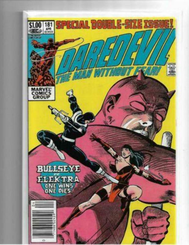 DAREDEVIL #181 - NM - DEATH OF ELEKTRA - BULLSEYE - MILLER KEY - BRONZE AGE KEY