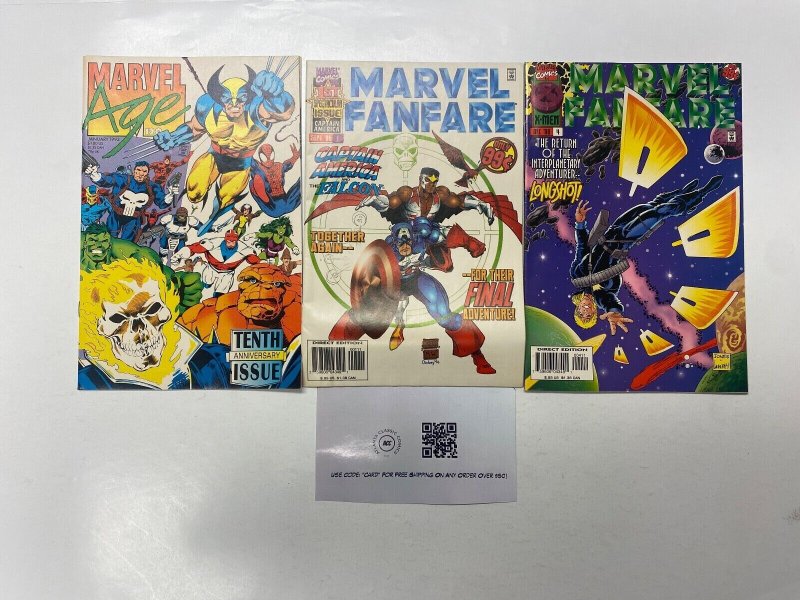3 MARVEL comic books Marvel Age #120 Marvel Fanfare #1 4 12 LP1