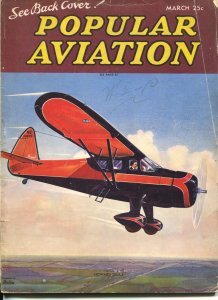 Popular Aviation 3/1937-H.-R. Bollin coverHoward DGA-8-Rocketeer-G/VG