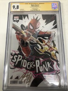 Spider-Punk (2022) # 1 (CGC 9.8 SS) Signed Mike Del Mundo • Marvel • Census = 9