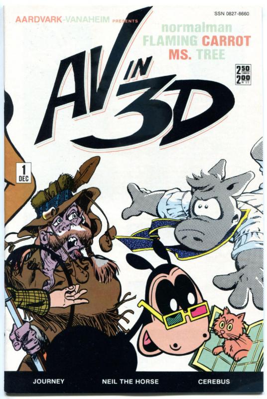 AV in 3-D #1, VF/NM, Flaming Carrot, Cerebus, Sim, 1984, more indies in store