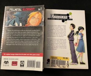 FULL METAL ALCHEMIST Vol. 1, NEON GENESIS EVANGELION Vol. 2 Softcovers