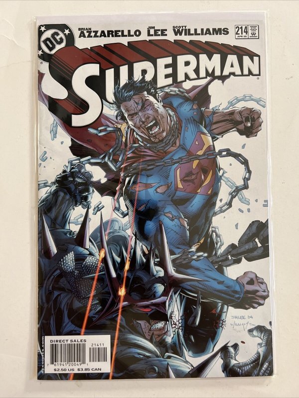 Lot Of 2 Superman #207 + 214 DC COMICS 2005 Brian Azzarello & Jim Lee 