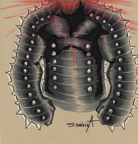 The Destroyer Marvel Original Art by Sergio Dávila – Asgardian Armor A4 Signed