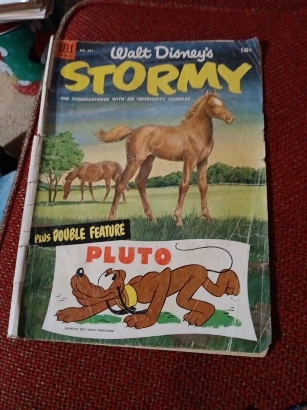 Walt Disney's STORMY #537 (1954) DELL Comics golden age Pluto too! four color