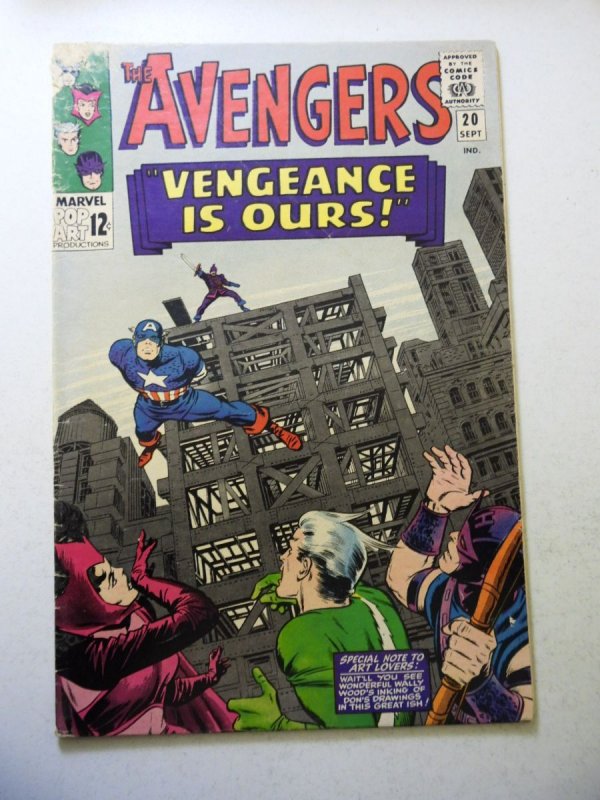 The Avengers #20 (1965) GD+ Condition 1 spine split/moisture damage