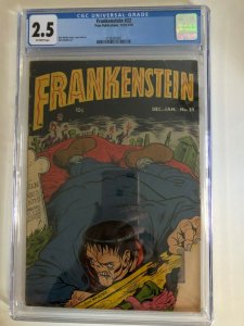 FRANKENSTEIN #22 2.5 OFF-WHITE 12/53-1/53 PRIZE PUB. / DICK BRIEFER ART-CVR