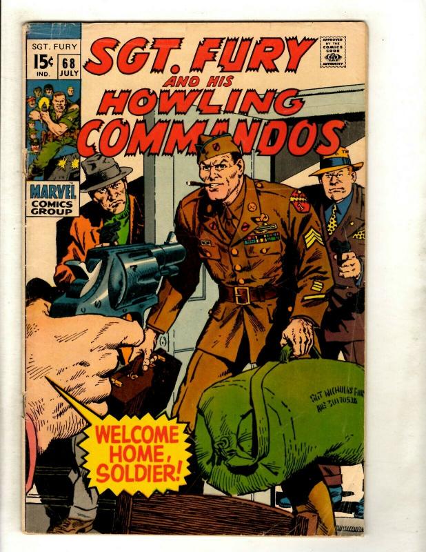 Sgt. Fury & His Howling Commandos # 68 VG Marvel Comic Book Nick Avengers GK5