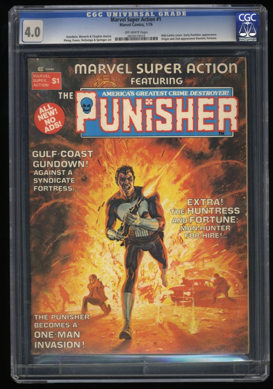 Marvel Super Action Magazine (1976) #1 CGC VG 4.0 Early Punisher Appearance!