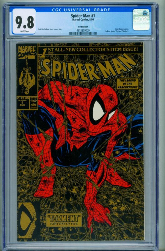 Spider-Man #1 CGC 9.8-comic book - 1990- Gold Edition- 4318359009