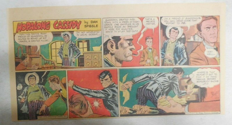 Hopalong Cassidy Sunday Page by Dan Spiegle from 12/6/1953 Size 7.5 x 15 inches