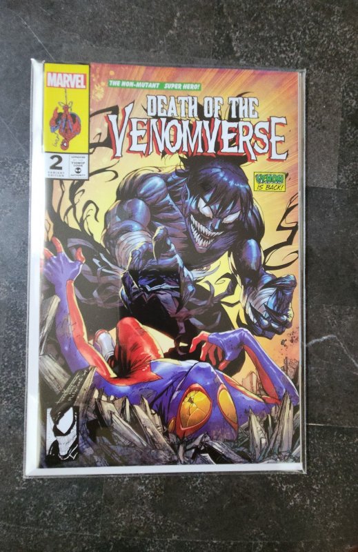 Death of Venomverse #2 Limited Tyler Kirkham Virgin Variant with COA Kid Venom