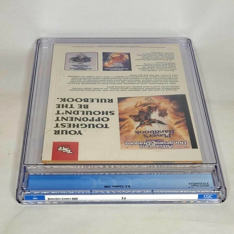 Detective Comics #600 DC 1989 CGC 9.6 Multiple Pin-Ups & Tributes Giant Size