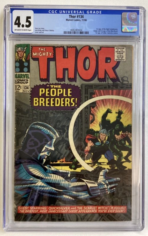 Thor #134 (1966) CGC 4.5 1st High Evolutionary, Man-Beast, Fafnir