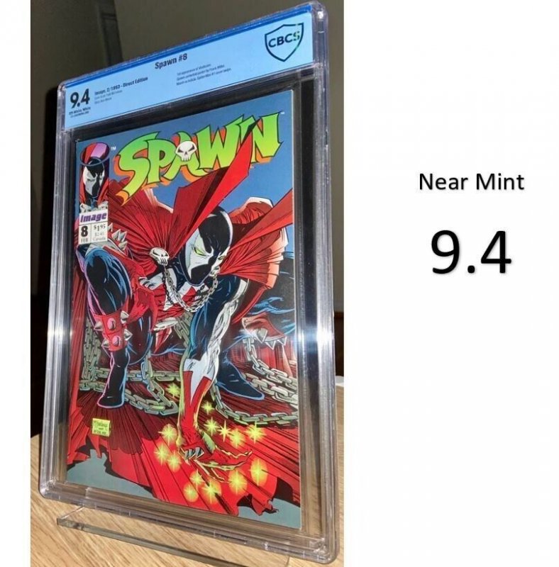 Spawn #8 - Key comic & 1st appearance of Vindicator! CBCS 9.4 - New Slab!