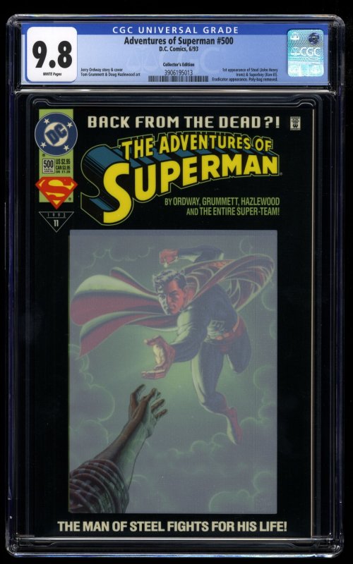 Adventures of Superman #500 CGC NM/M 9.8 Collector's Edition Variant