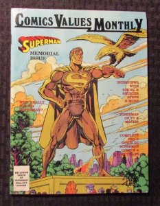 1992 COMICS VALUES MONTHLY Magazine #2 FN 6.0 w/ Poster - Superman Memorial