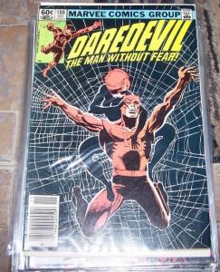 Daredevil comic # 188 (Nov 1982, Marvel) frank miller-black widow stick+the hand