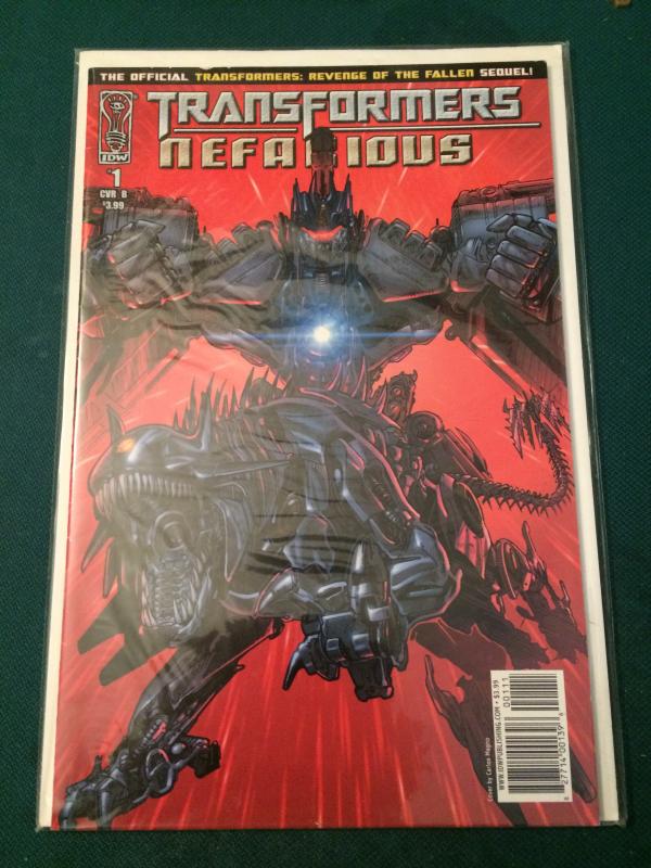 Transformers Nefarious #1 Revenge of the Fallen Sequel cover B