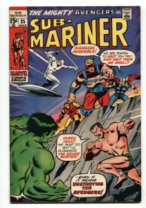 SUB-MARINER #35-1971-MARVEL-pre-defenders issue vf-