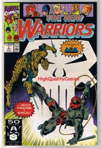 NEW WARRIORS 7, NM+, Punisher, Bengal, Night Thrasher, 1990,more Marvel in store