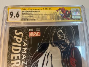 Amazing Spider-Man (2014) # 4 (CGC 9.6 SS) Signed Ramos & Campbell | Negative