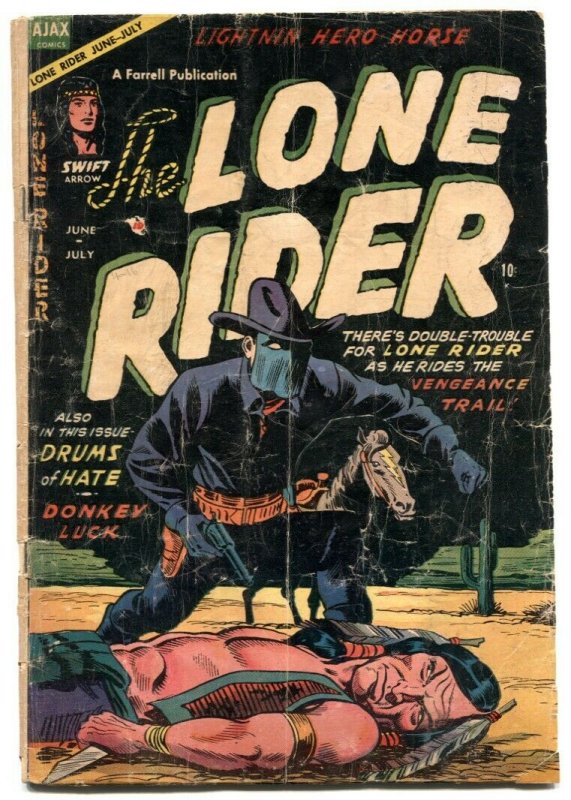 Lone Rider #20 1954- Western Golden Age comic G