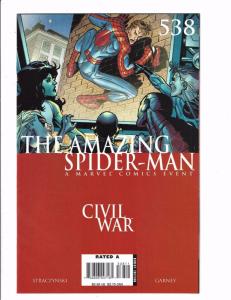 Amazing Spider-Man # 538 NM- Marvel Comic Book Civil War Tie In Iron Man J123