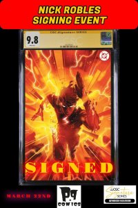 ABSOLUTE FLASH #1 DC 2025 FOIL CGC SS NICK ROBLES PRIVATE SIGNING PRESALE 3/22
