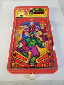 Vintage SPIDERMAN  HULK  Pinball game Mini Toy 1979 RARE