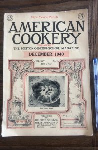 American cookery magazine December, 1940, great ads