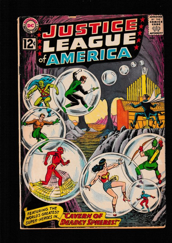 Justice League of America #16 (1962) VG / CAVERN OF THE DEADLY SPHERES