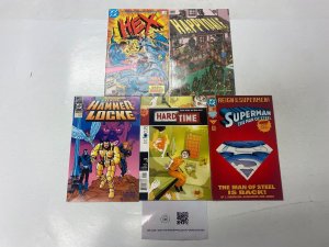 5 DC comic books Hex #12 Happydale Hammer Locke Hard Time Superman #22 28 KM21