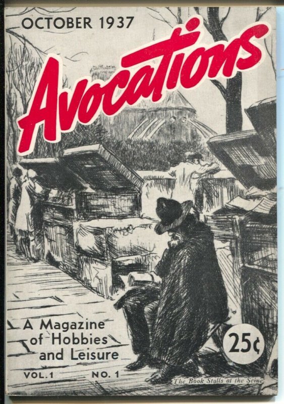 Avocations #1 10/1937-Magazine of Hobbies & Leisure-stamps-paperweights-FN/VF